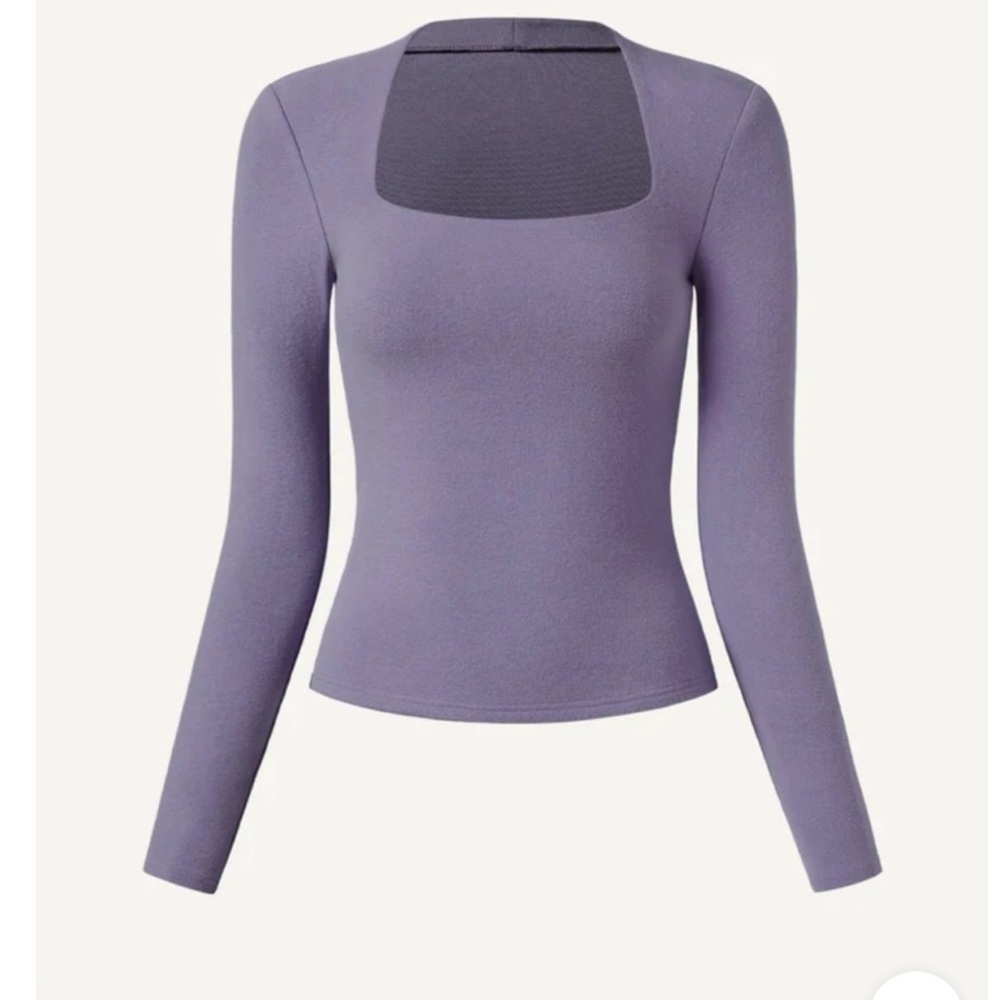 Elegant Purple Long Sleeve Top